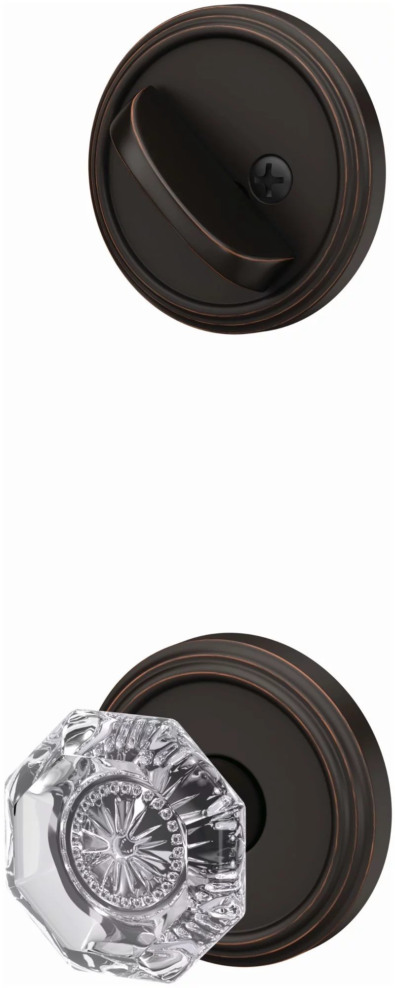 Schlage Fc59-Alx-Ind Custom Single Cylinder Keyed Entry Interior Only Pack - Nickel