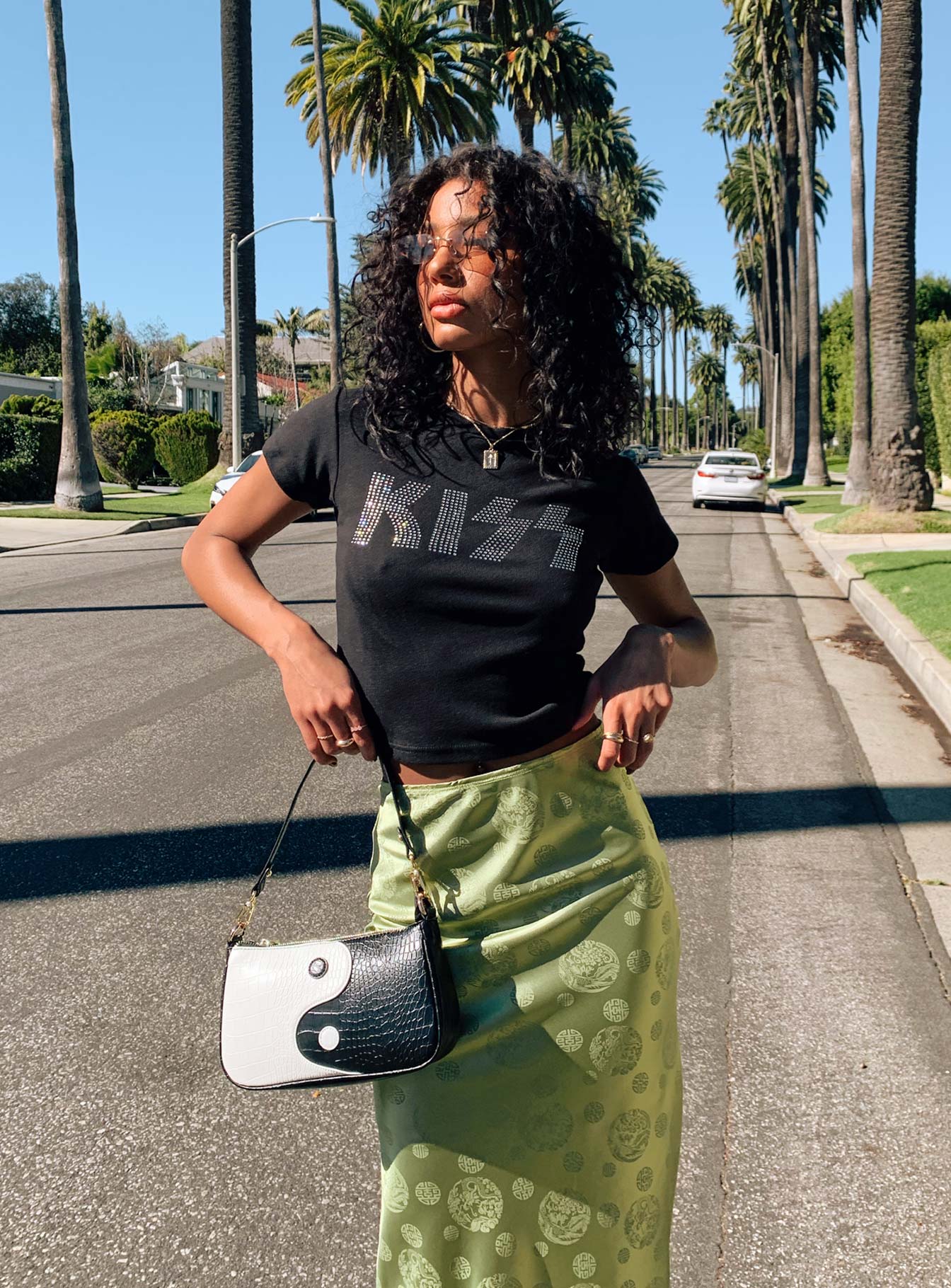 Kiss Sparkle Tee Black