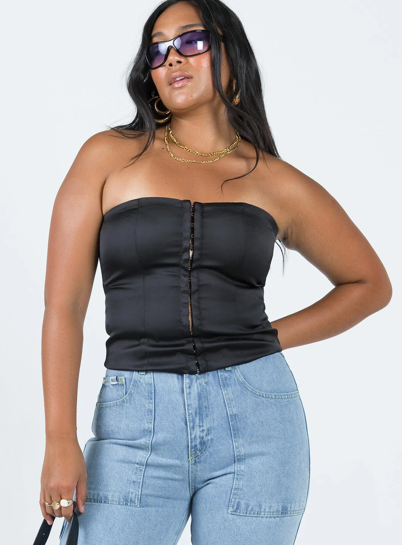 Bateson Strapless Corset Black