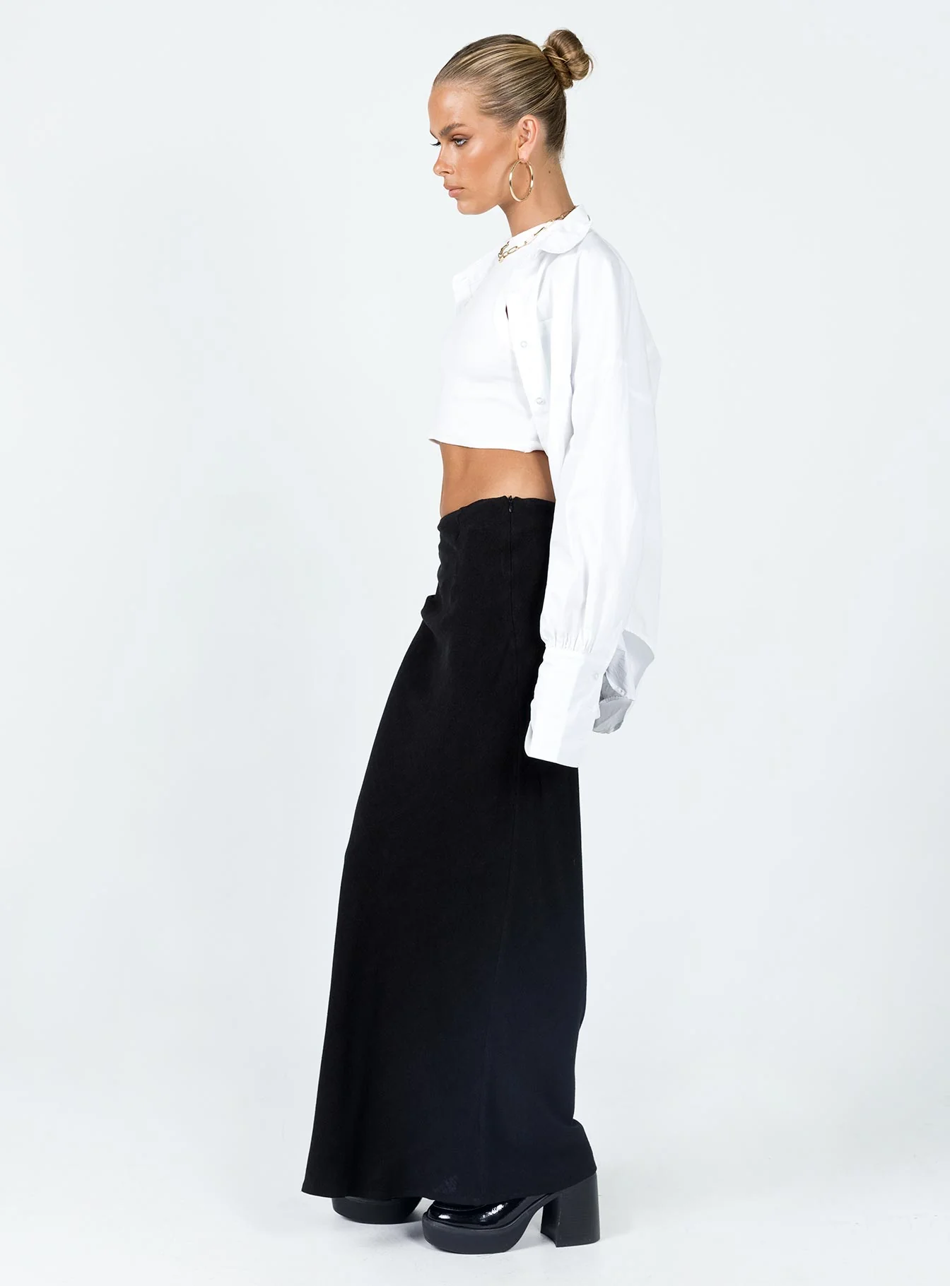 Jodie Maxi Skirt Black Eco
