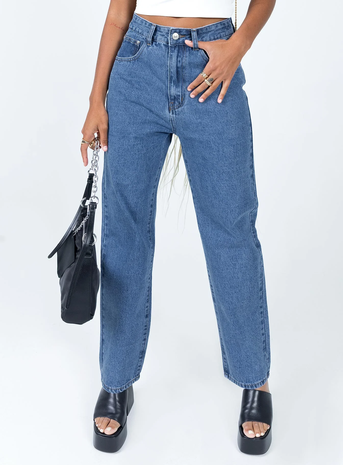 Palais Mom Jeans Mid Wash Denim