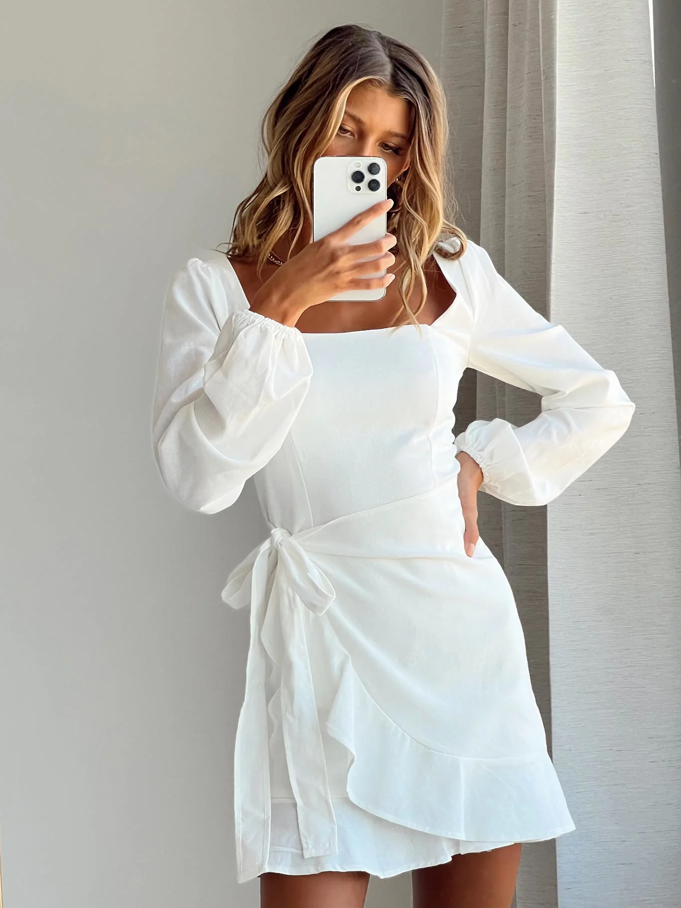 The Villa Mini Dress White