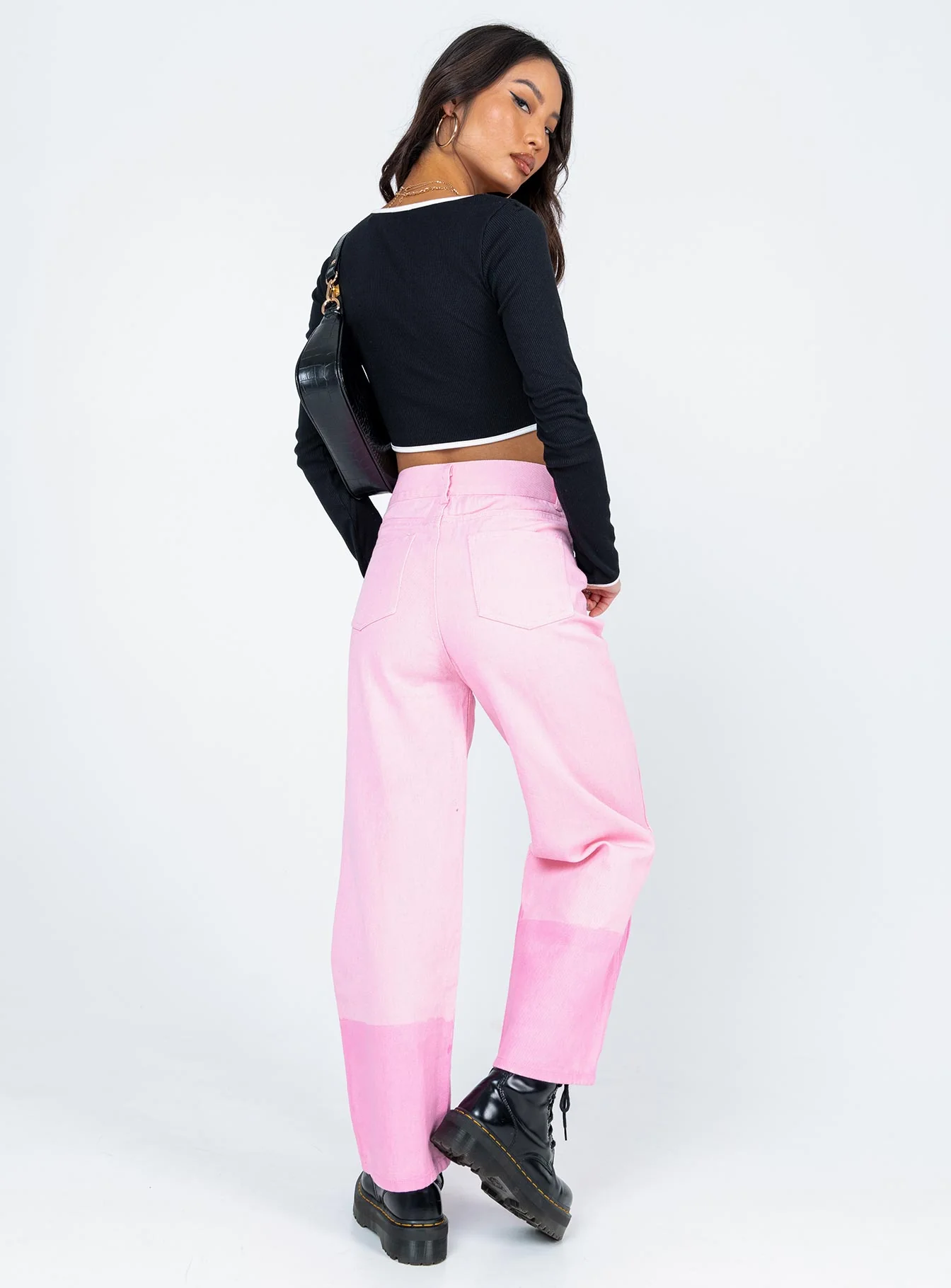 Cameran Straight Leg Denim Jeans Pink