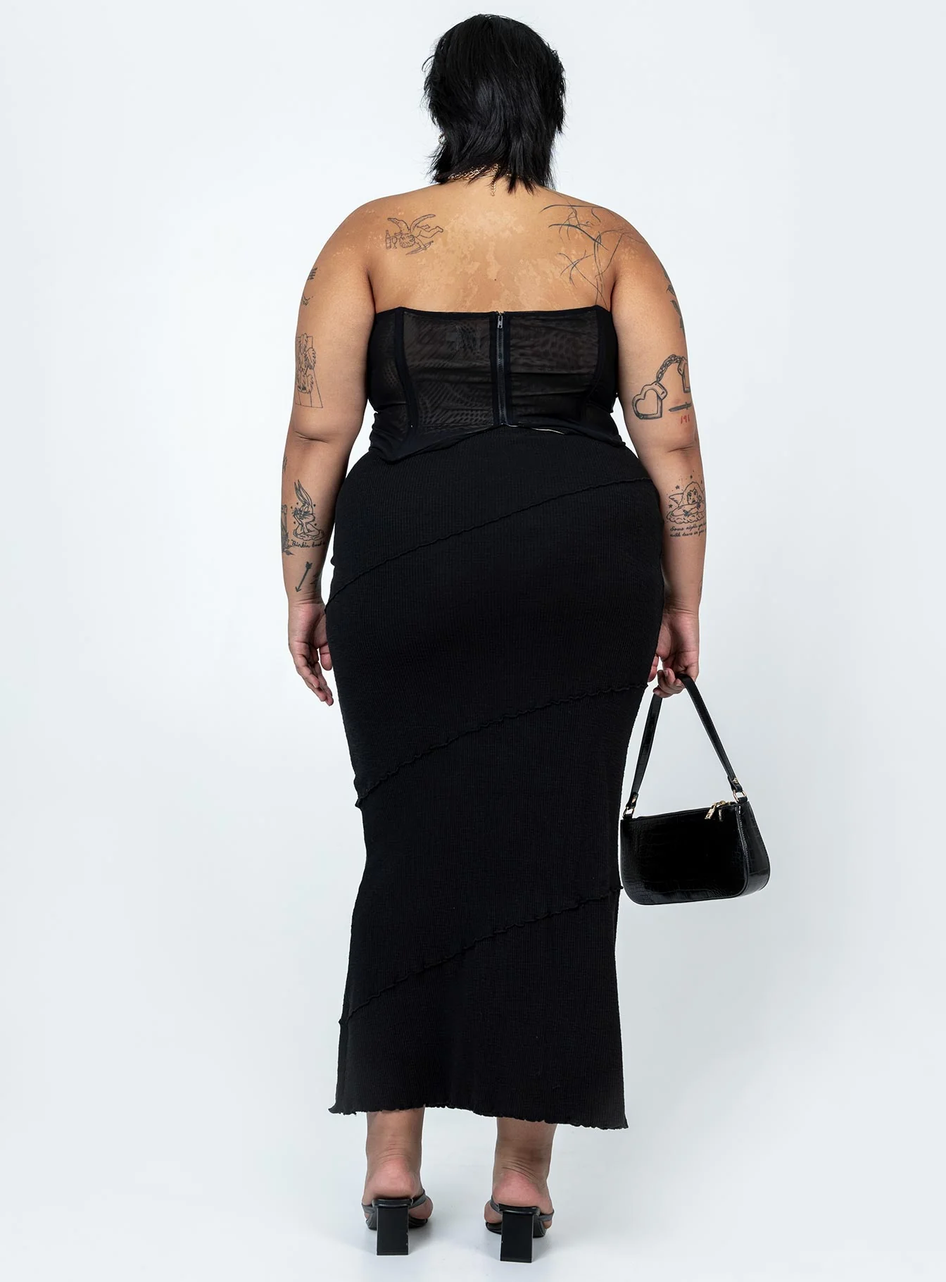 Oscar Maxi Skirt Black Curve