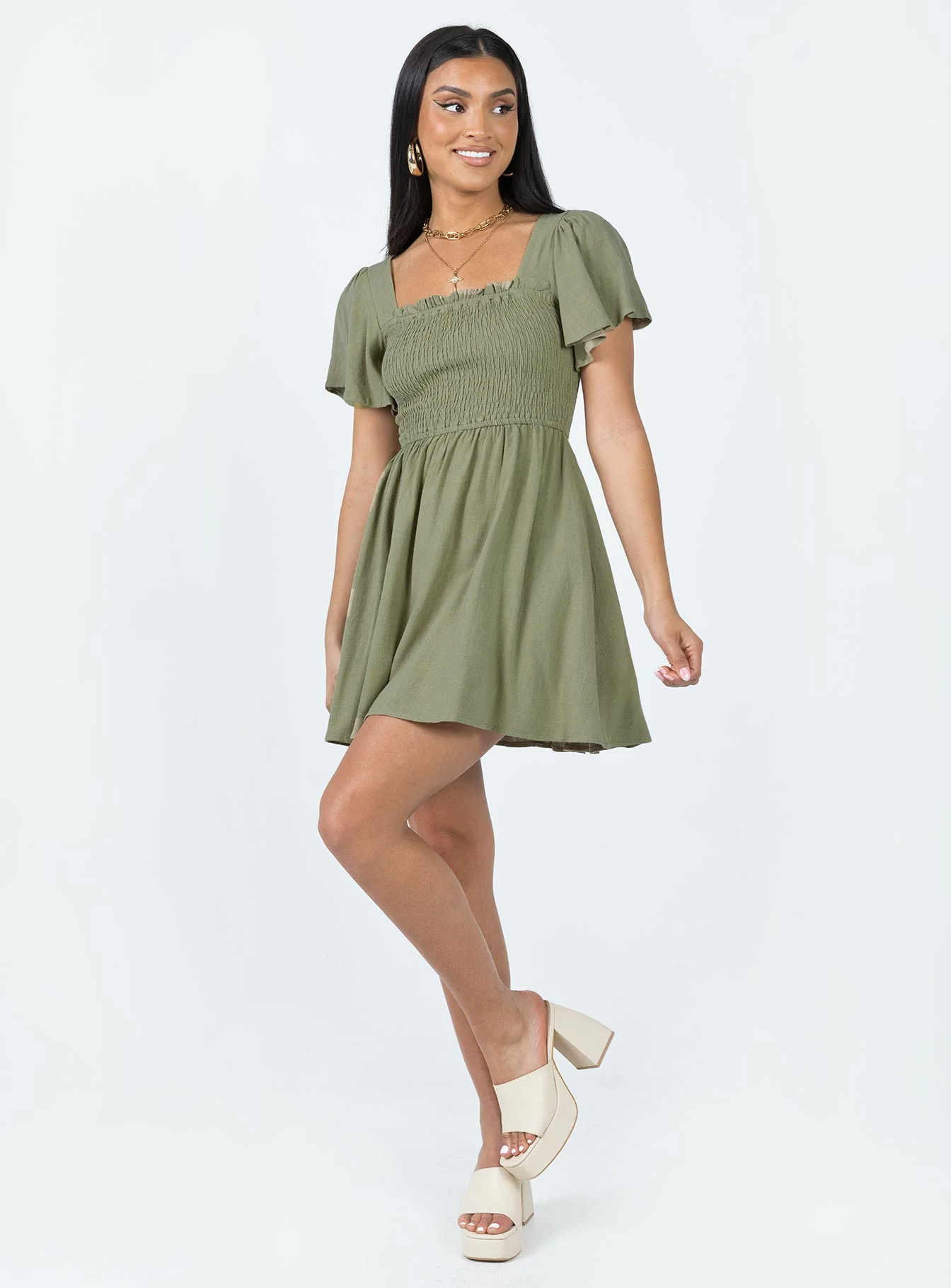 Imagine Mini Dress Green