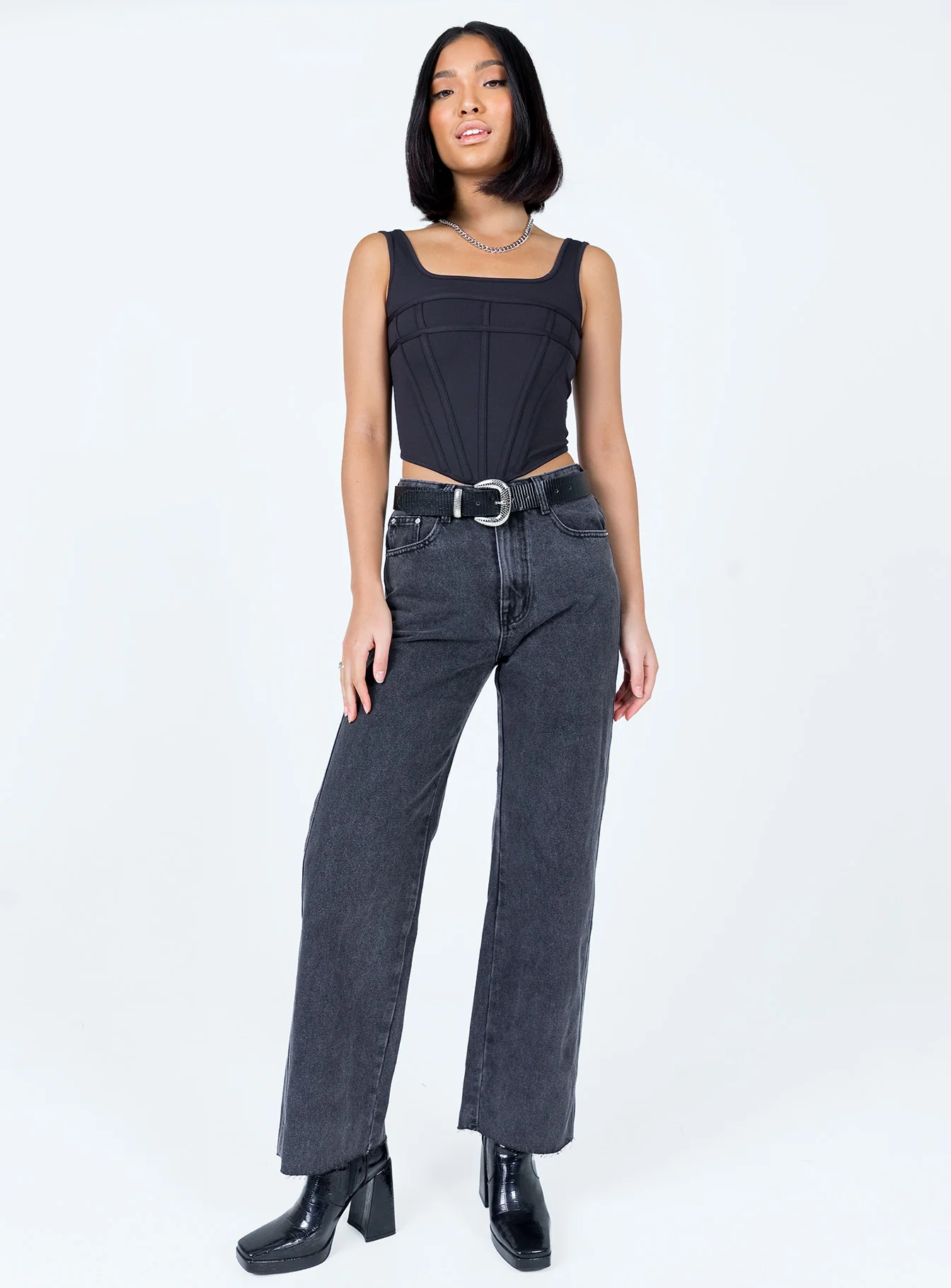 Arlington Straight Leg Denim Jeans Black