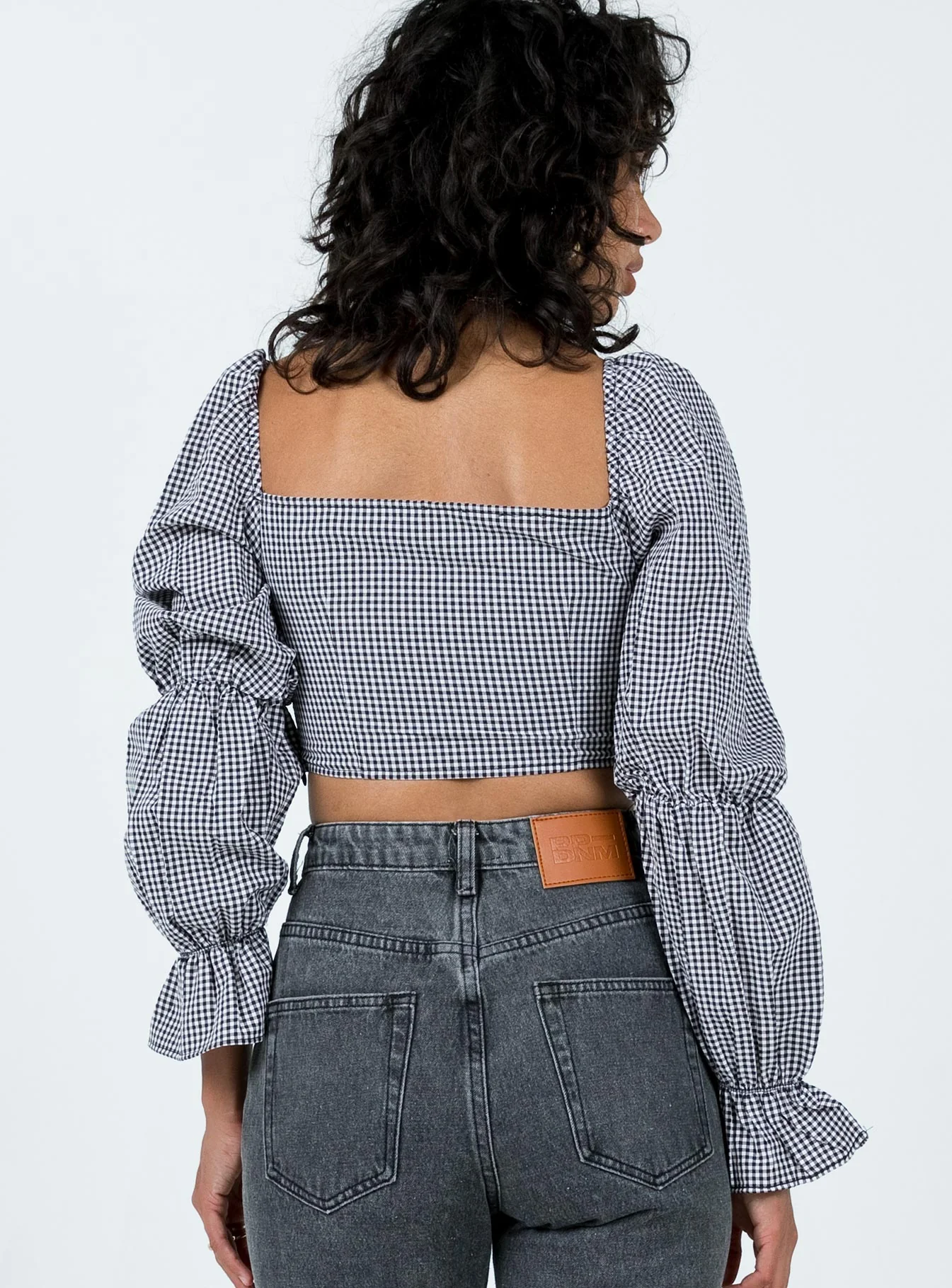 Bellevue Gingham Top Black / White