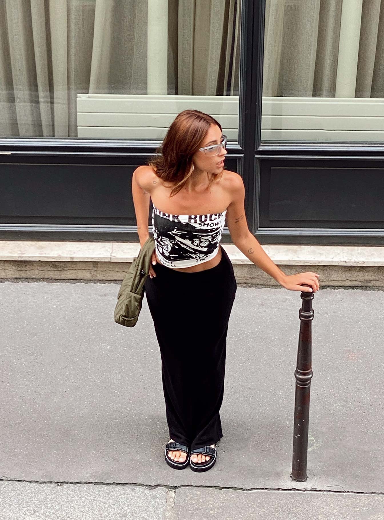 Punk Rock Strapless Top White