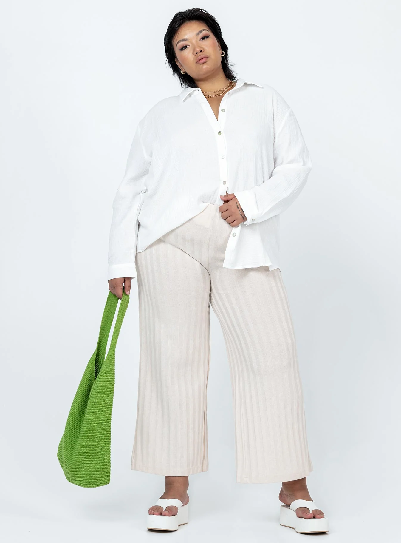 Augustus Pants Cream Curve