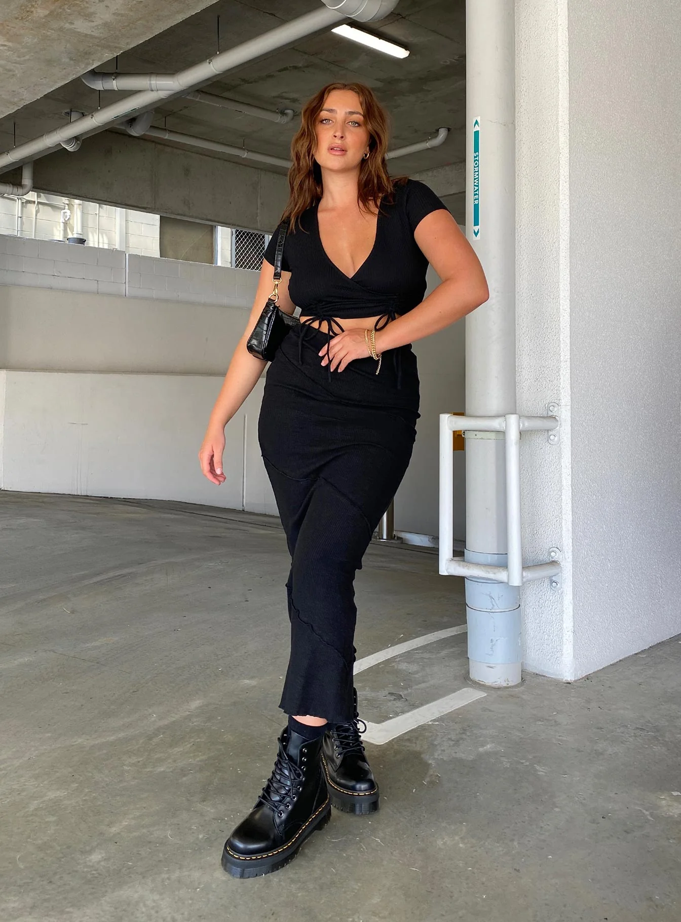 Oscar Maxi Skirt Black