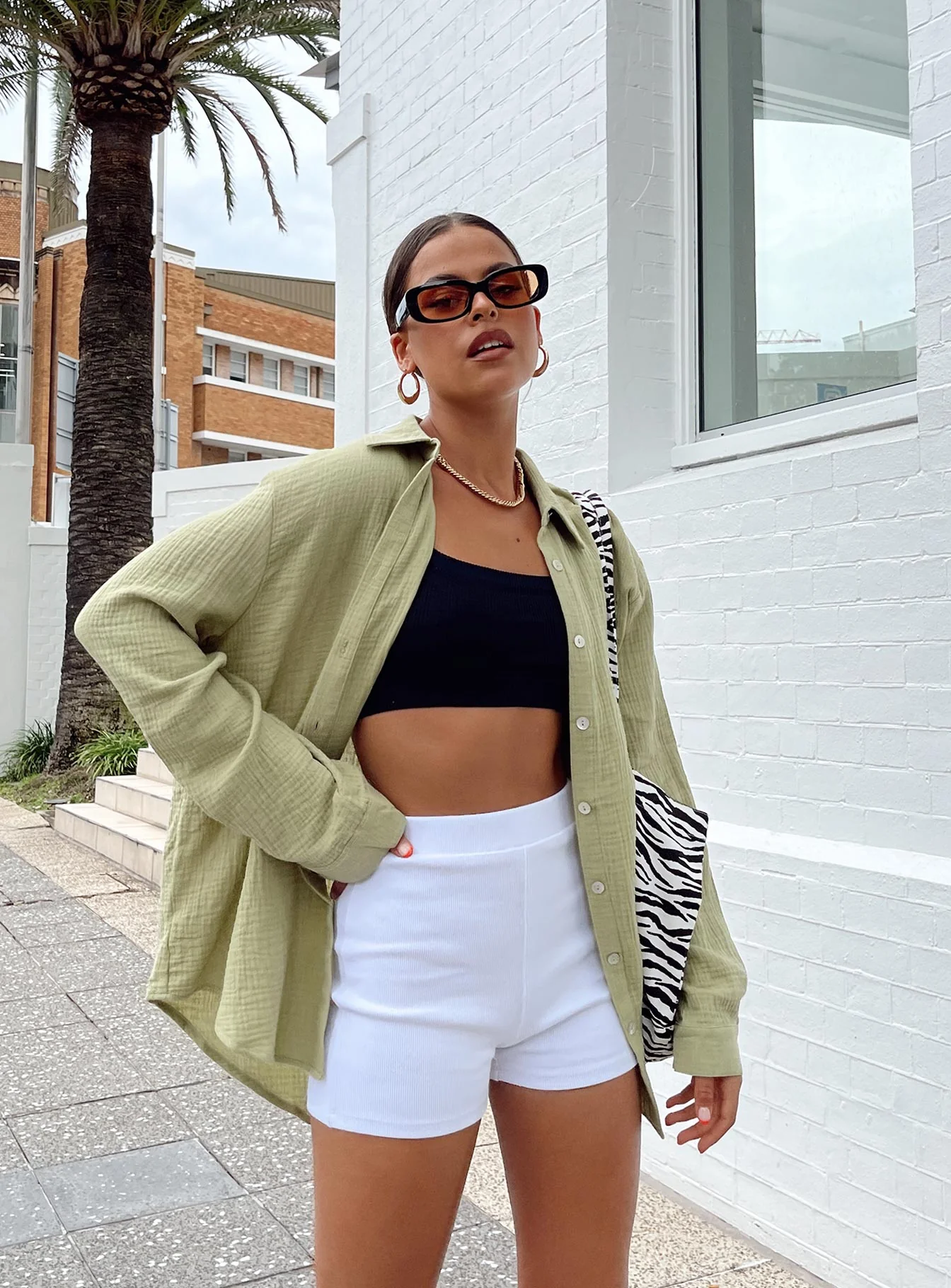 Organic Bailey Bike Short White