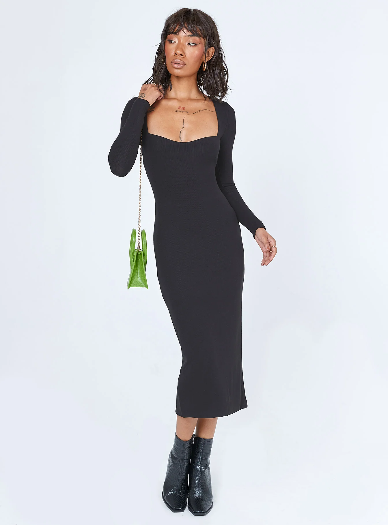 Nolan Midi Dress Black