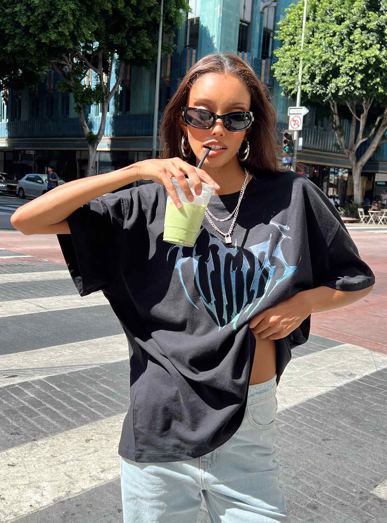 Organic Future Oversize Tee Black