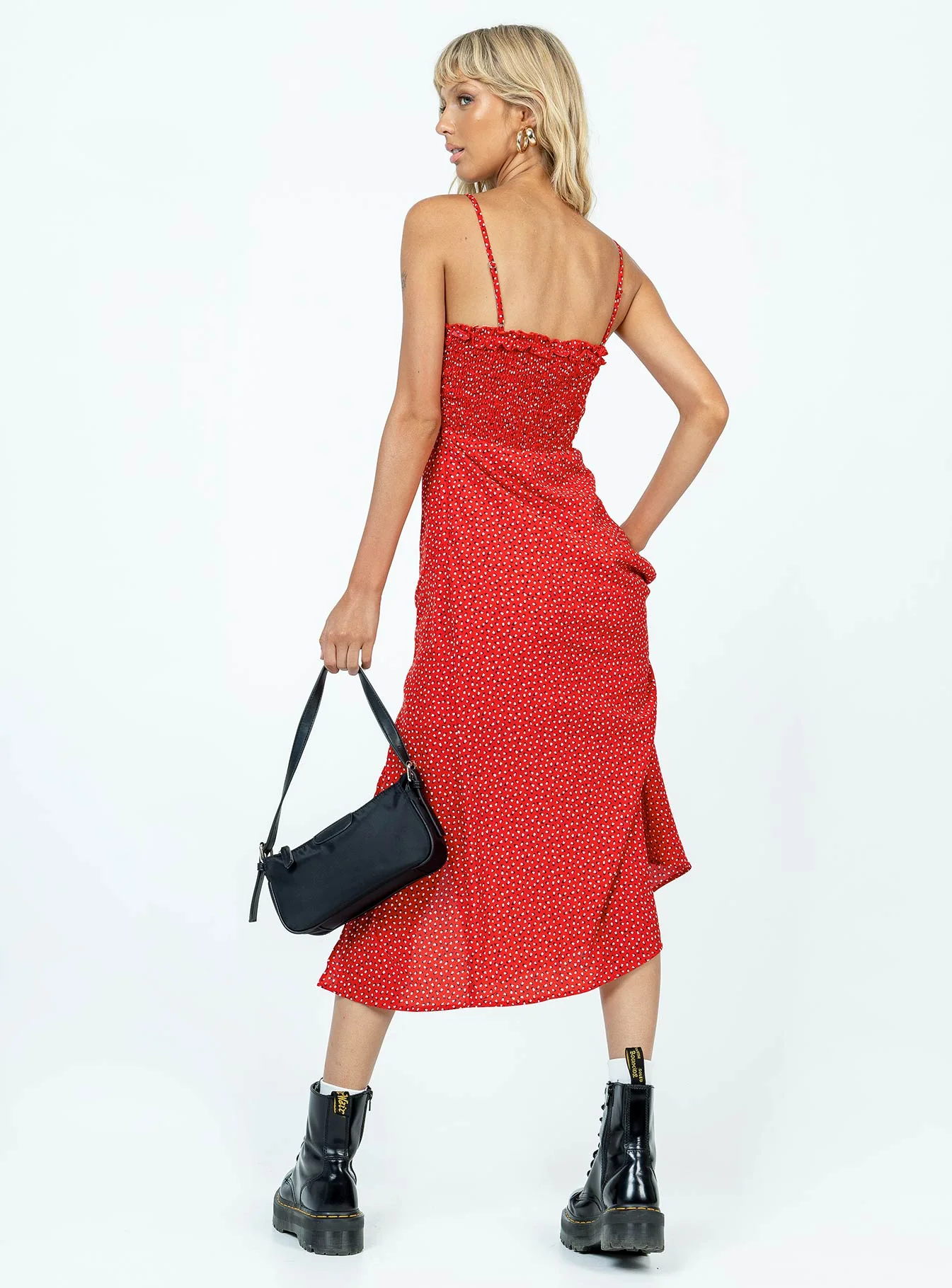 Love Birds Midi Dress Red