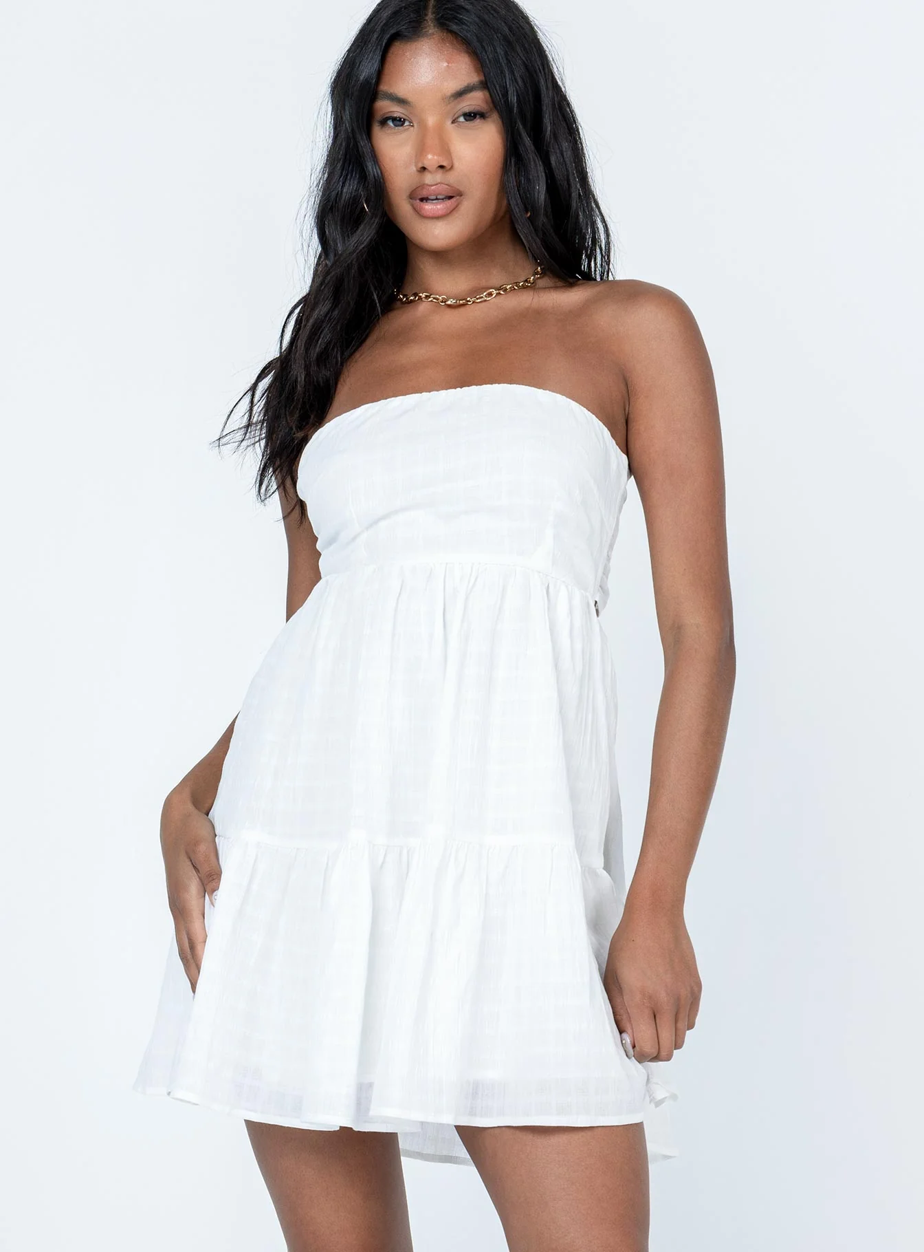 Love Affair Mini Dress White