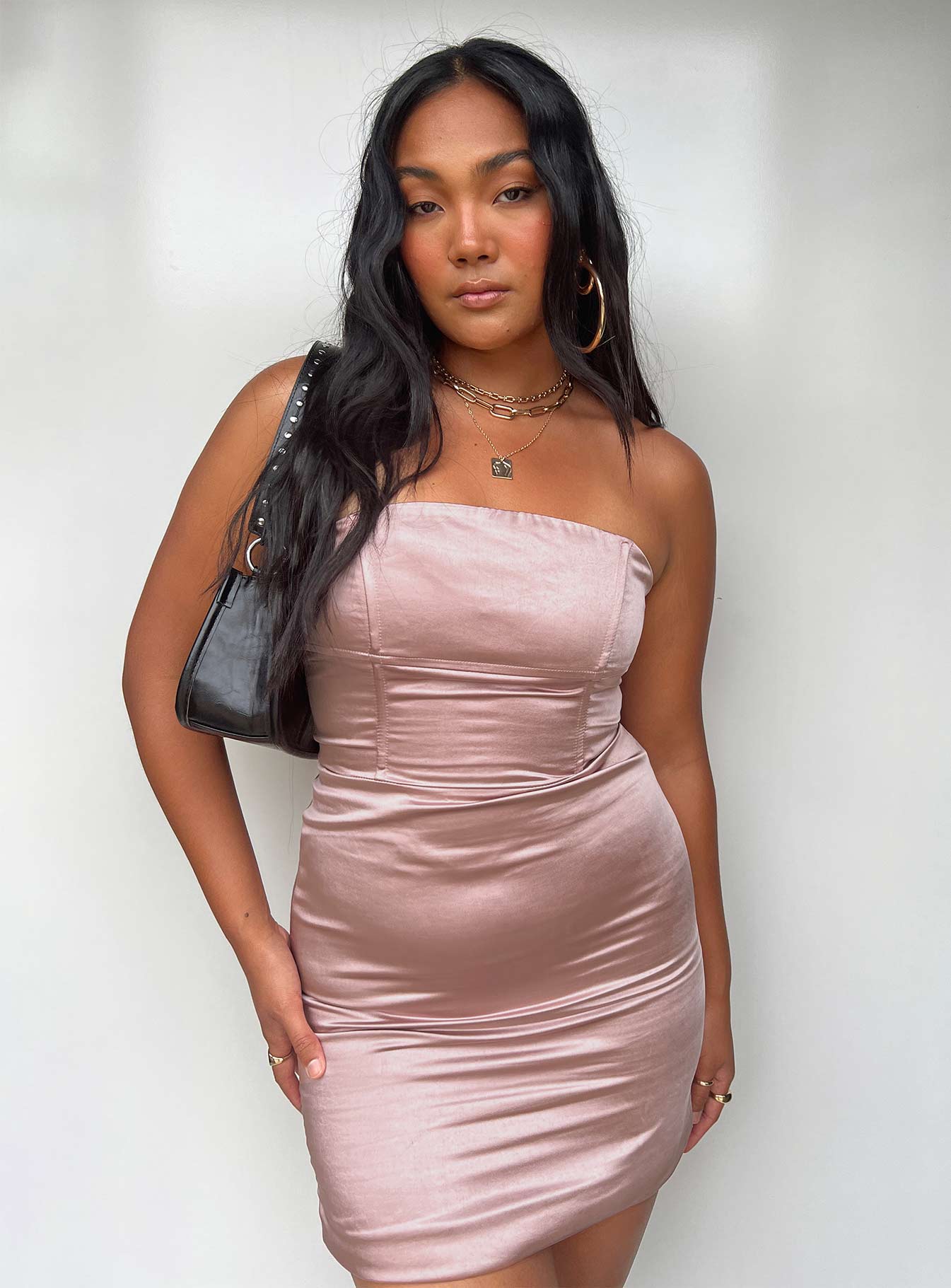 Ashbur Strapless Mini Dress Pink