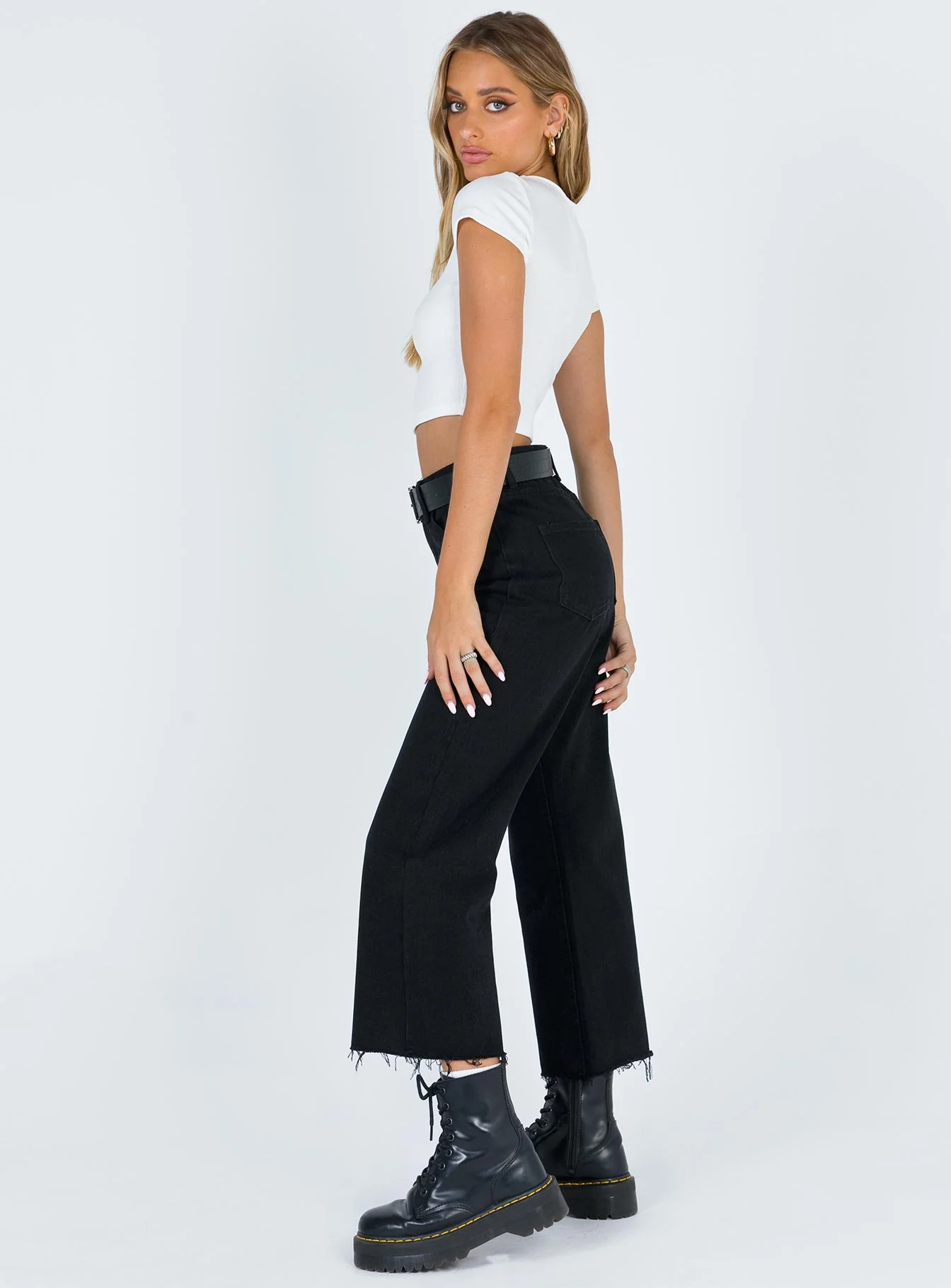 Ruby Cropped Jean Black Denim