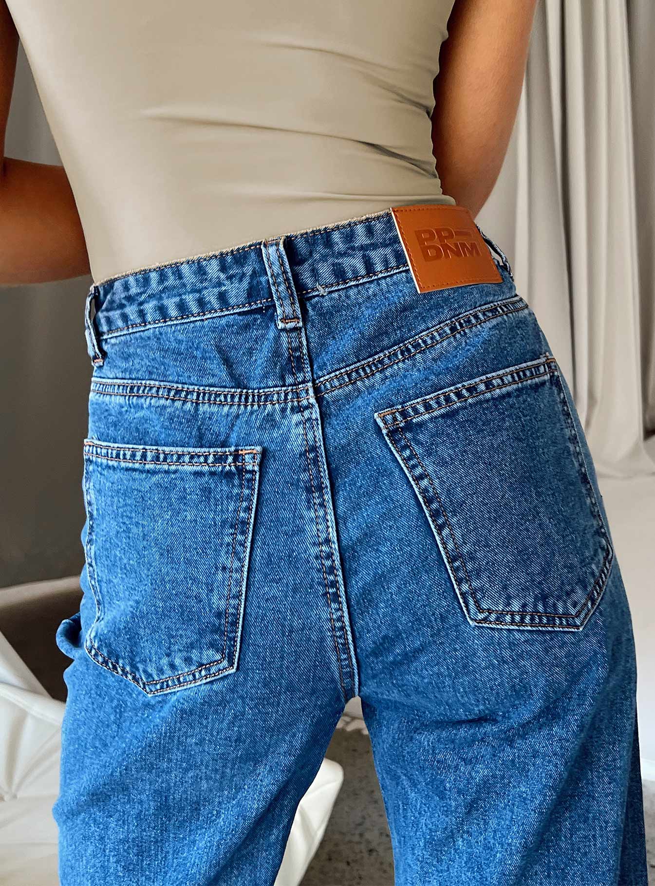 Cece Hammer Wide Leg Jeans Dark Wash Denim