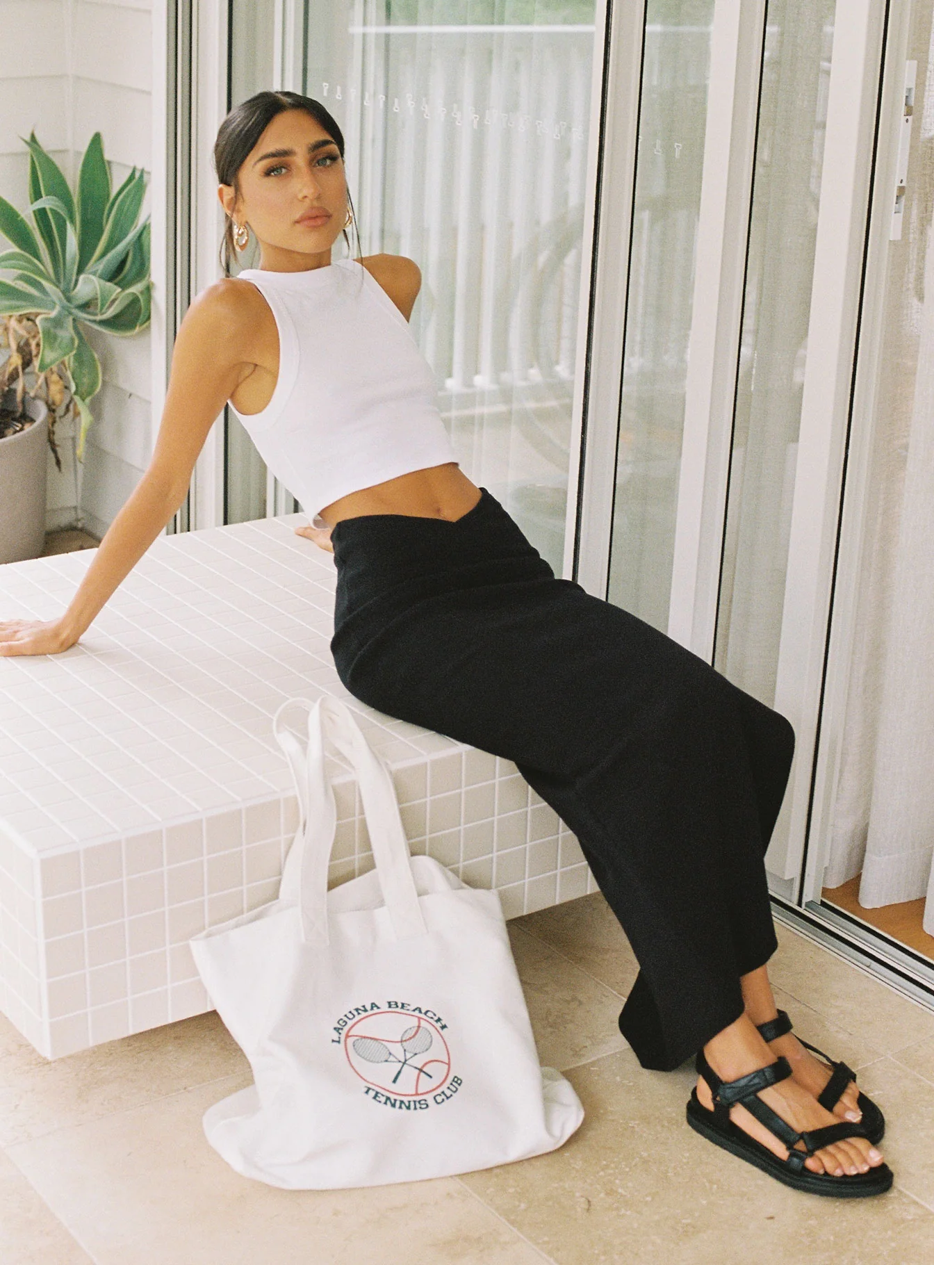 Organic Abigail Midi Skirt Black