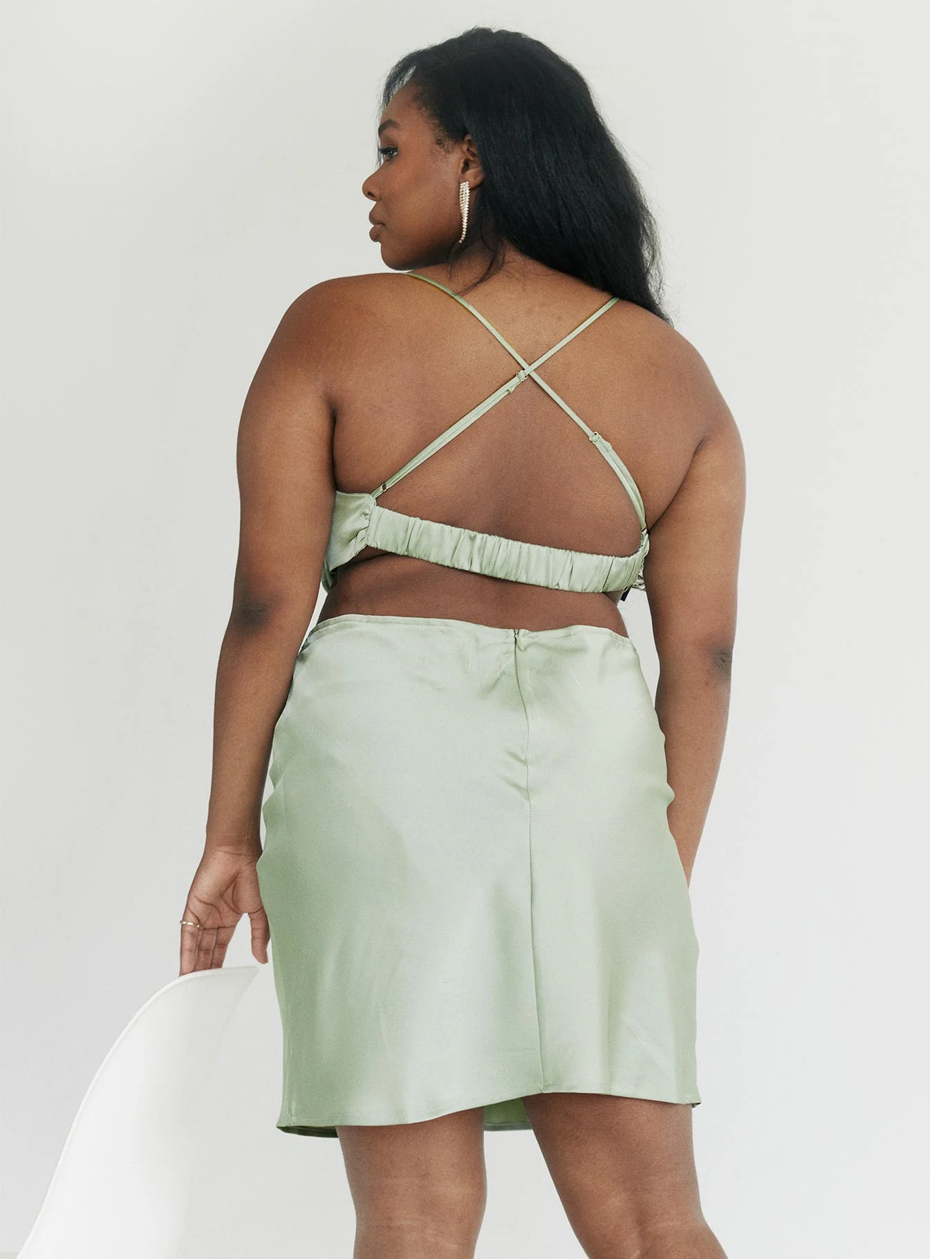 Jemma Mini Dress Sage Curve