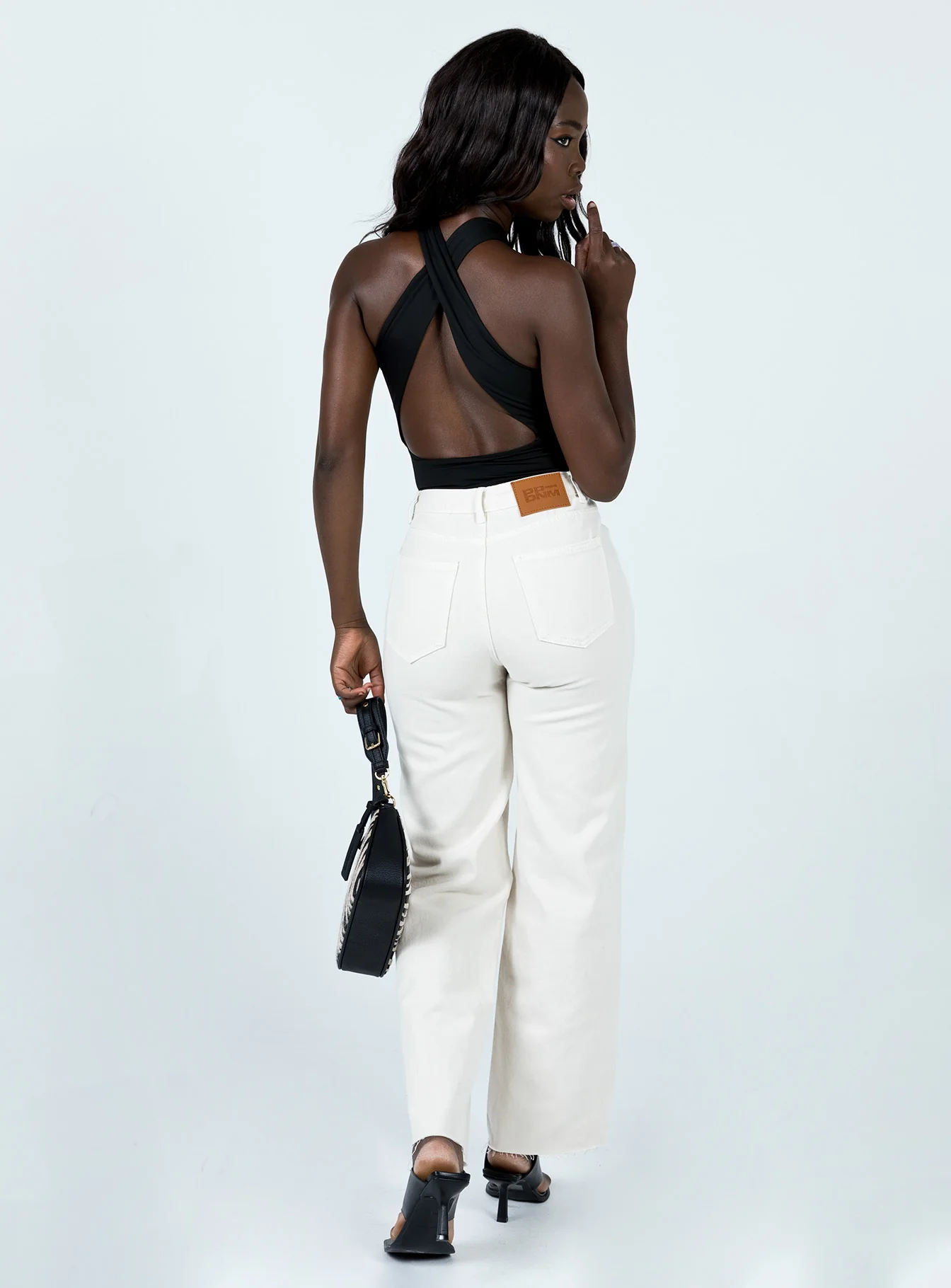 Mamaia Straight Leg Denim Jeans Cream