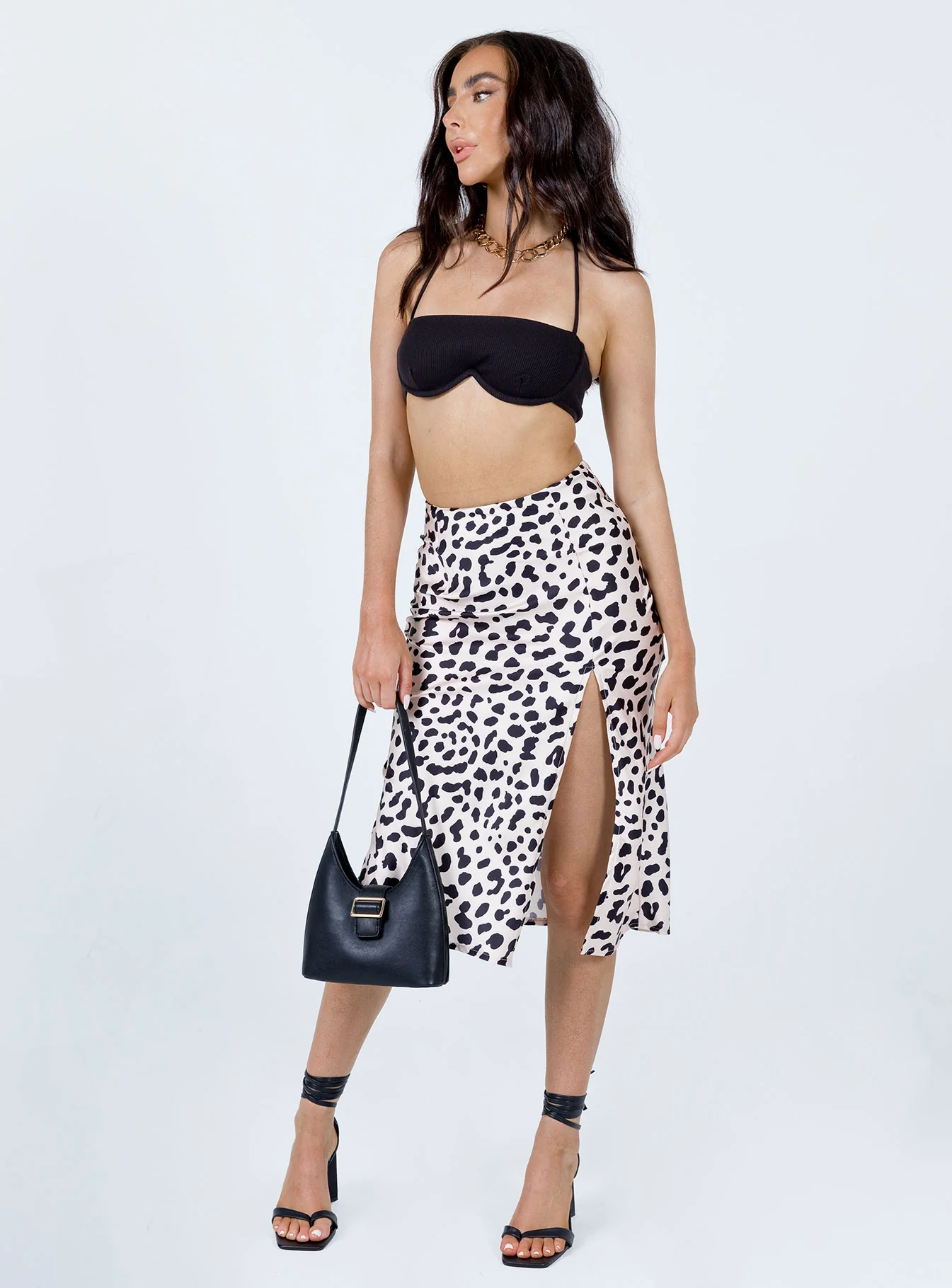 Nia Midi Skirt Beige